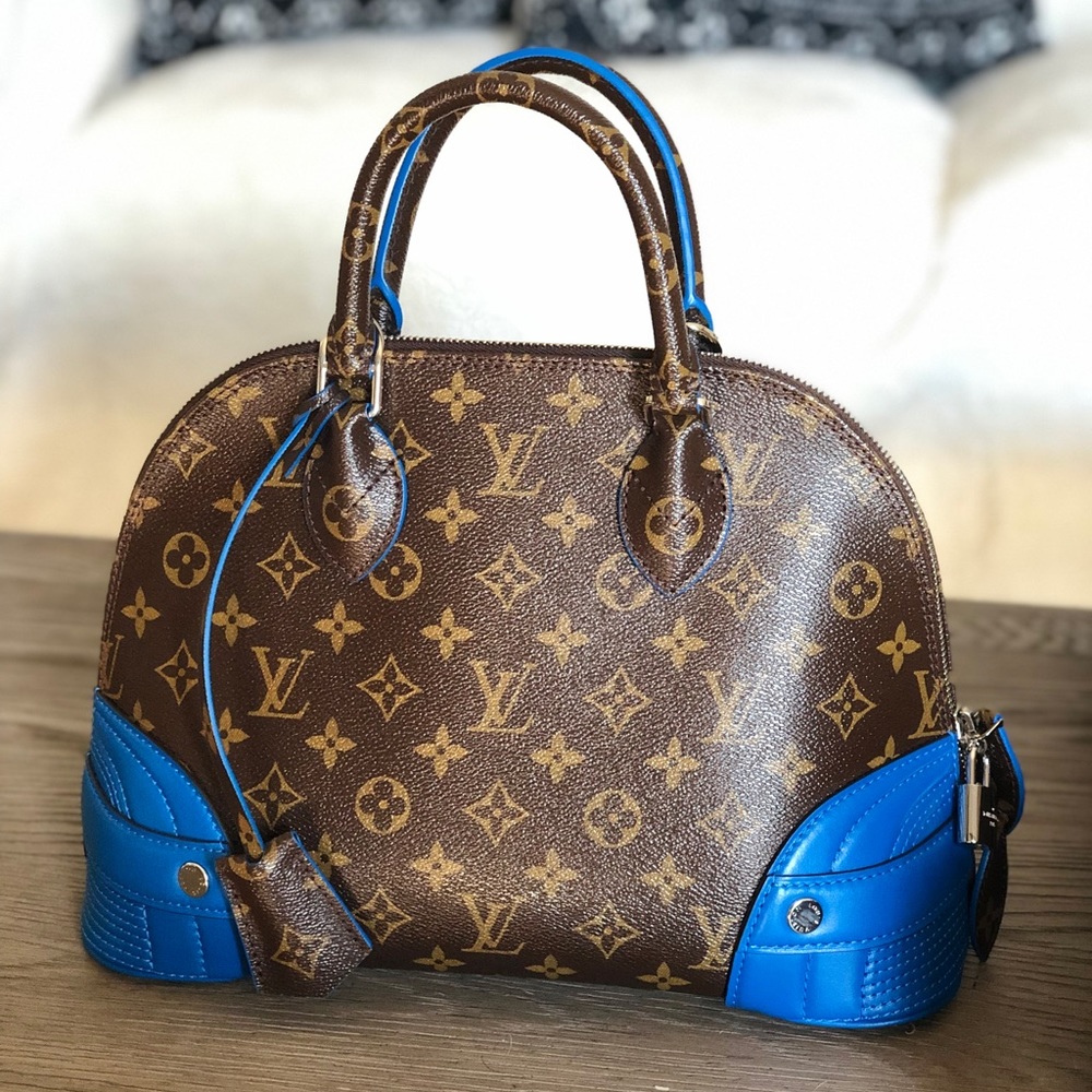 Louis Vuitton Alma PM Shiny Monogram Canvas Royal Bleu